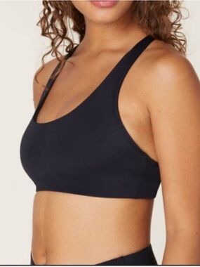Andie calendola M new Black Scoop-Neck Wireless swim top